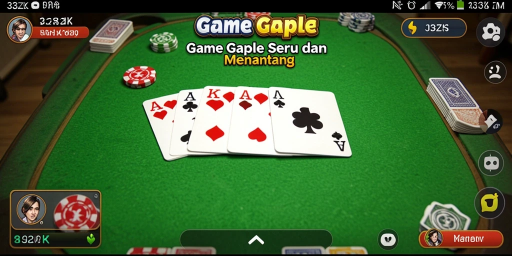 Screenshot gameplay 33ZK menampilkan keseruan bermain Gaple.