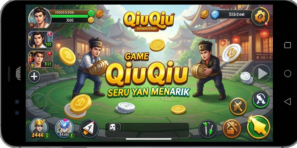 Tampilan gameplay seru dari game QiuQiu 3446.