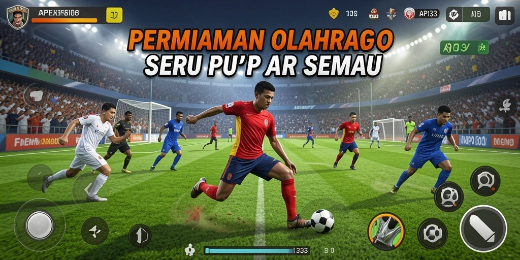 Tampilan permainan API33 dengan aksi olahraga yang mendebarkan.
