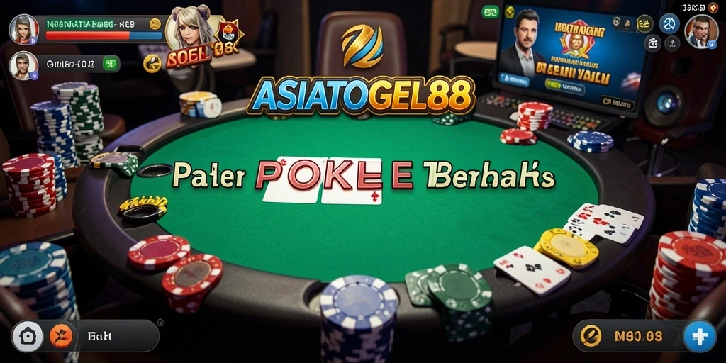 Screenshot gameplay Poker di ASIATOGEL88 yang menarik.