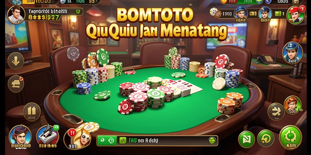 Tangkapan layar dari permainan QiuQiu yang mendebarkan di BOMTOTO.