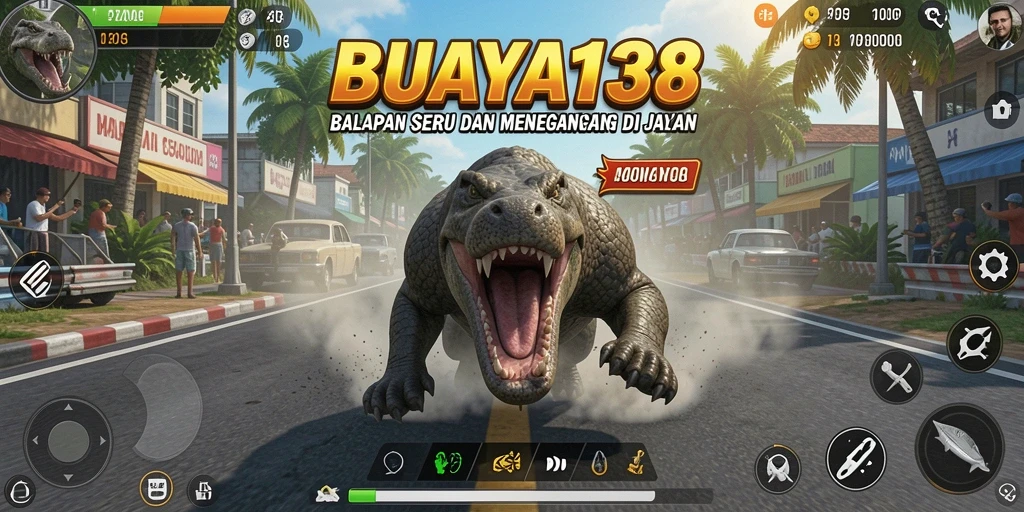 Tampilan gameplay seru dari balapan di BUAYA138.