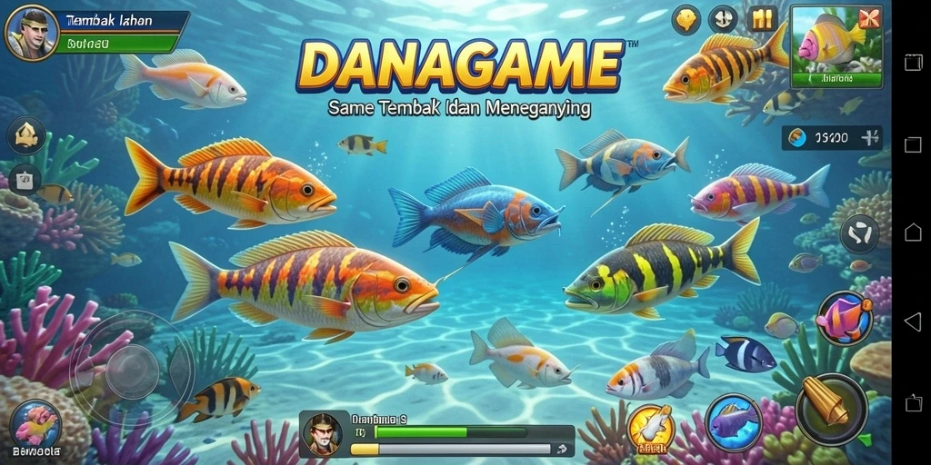 Tampilan gameplay seru dari DANAGAME Tembak Ikan.
