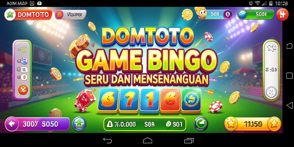 Tampilan gameplay seru dari DOMTOTO dengan aksi Bingo yang cepat.