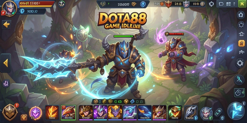Tangkapan layar DOTA88 menampilkan gameplay santai yang memukau.