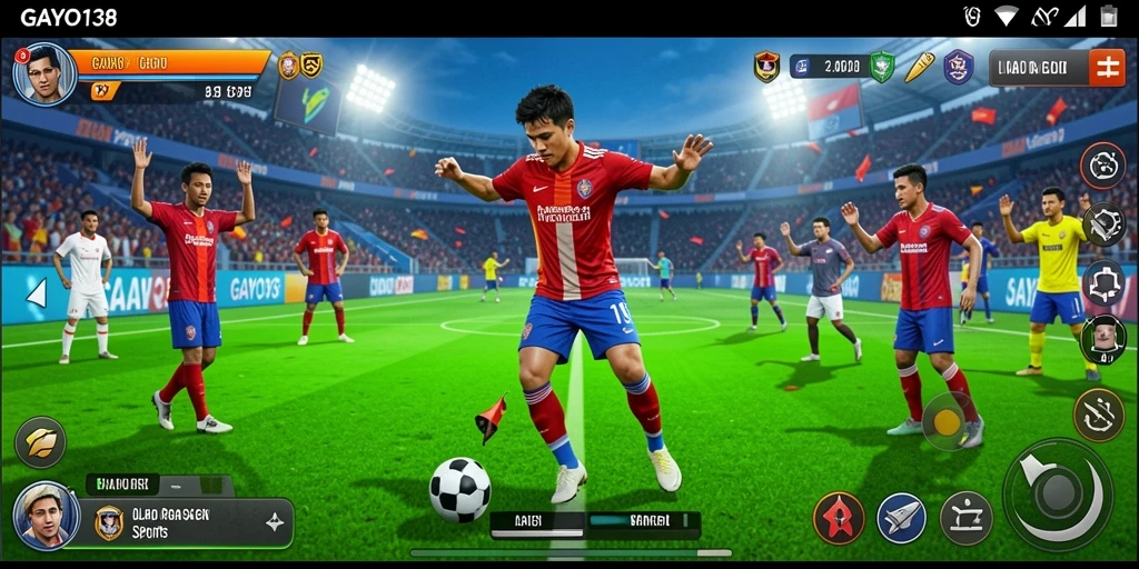 Screenshot gameplay GAYO138 menampilkan pertandingan olahraga seru.