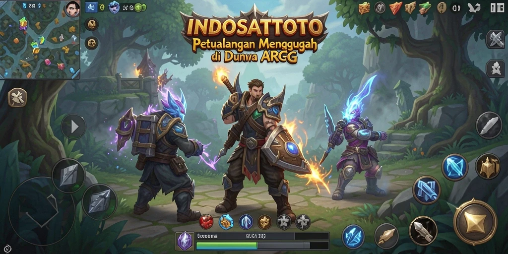 Screenshot gameplay INDOSATTOTO menampilkan aksi pertarungan yang mendebarkan.