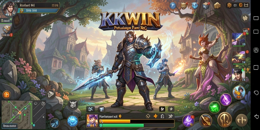 Screenshot gameplay KKWIN yang menunjukkan aksi seru RPG.