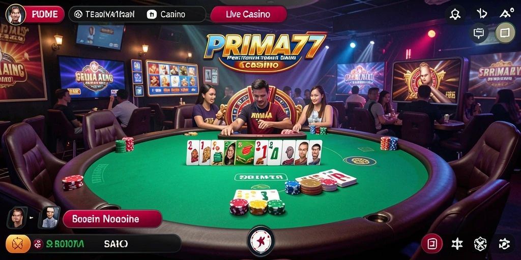 Tampilan gameplay Live Casino yang menarik dan interaktif.