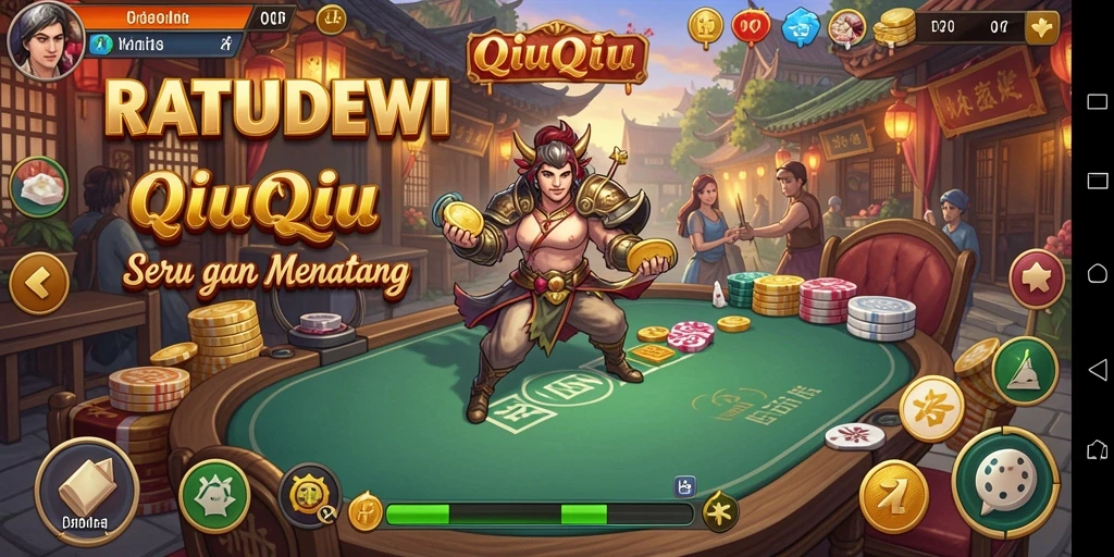 Screenshot gameplay <strong>RATUDEWI</strong> dengan suasana kompetisi QiuQiu.