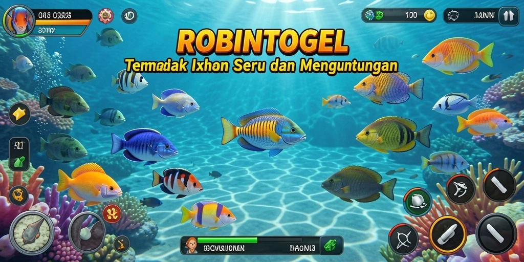 Tampilan permainan Tembak Ikan yang seru di ROBINTOGEL.