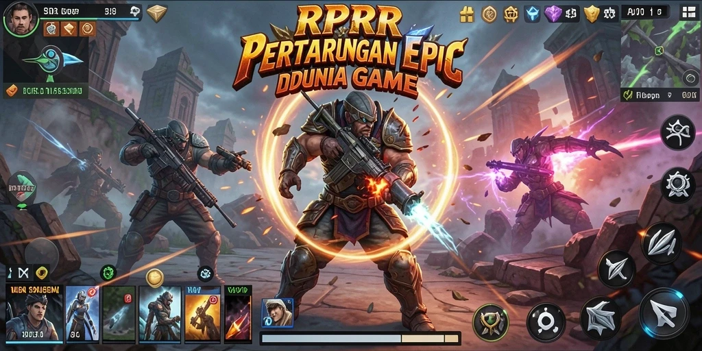 Screenshot RPRR menampilkan pertarungan karakter yang mendebarkan.