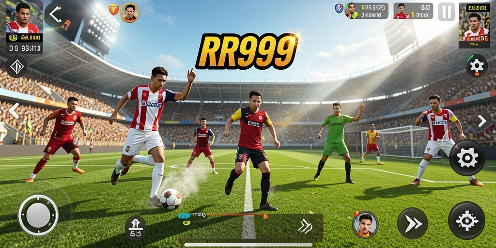 Tampilan gameplay seru di RR999 dengan aksi olahraga yang mendebarkan.