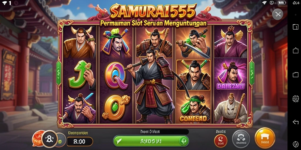 Screenshot gameplay SAMURAI555 dengan tampilan memukau dan fitur menarik.