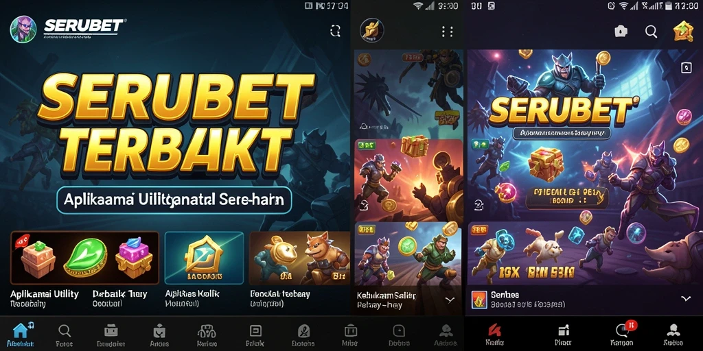 Tampilan utama SERUBET dengan fitur-fitur Utility yang menarik.