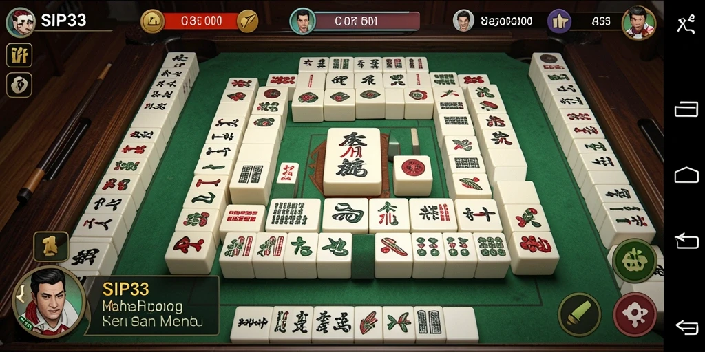 Screenshot utama SIP33 menampilkan permainan Mahjong yang seru dan menarik.