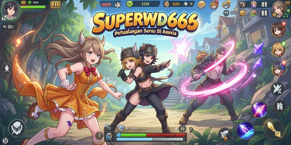Gameplay seru dan karakter Anime menarik di SUPERWD666.