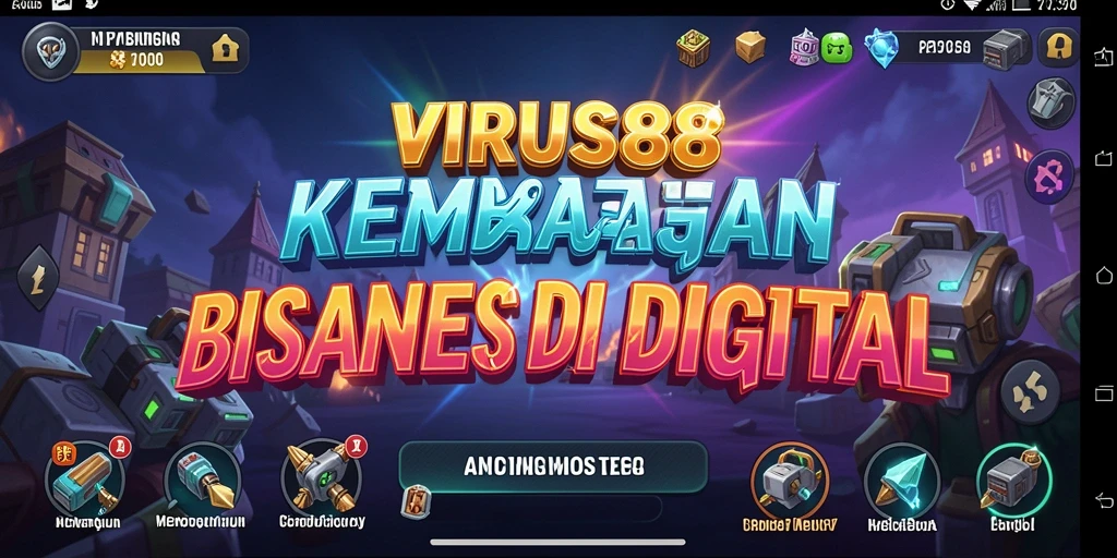 Tangkapan layar VIRUS88 menampilkan gameplay menarik dalam membangun bisnis.