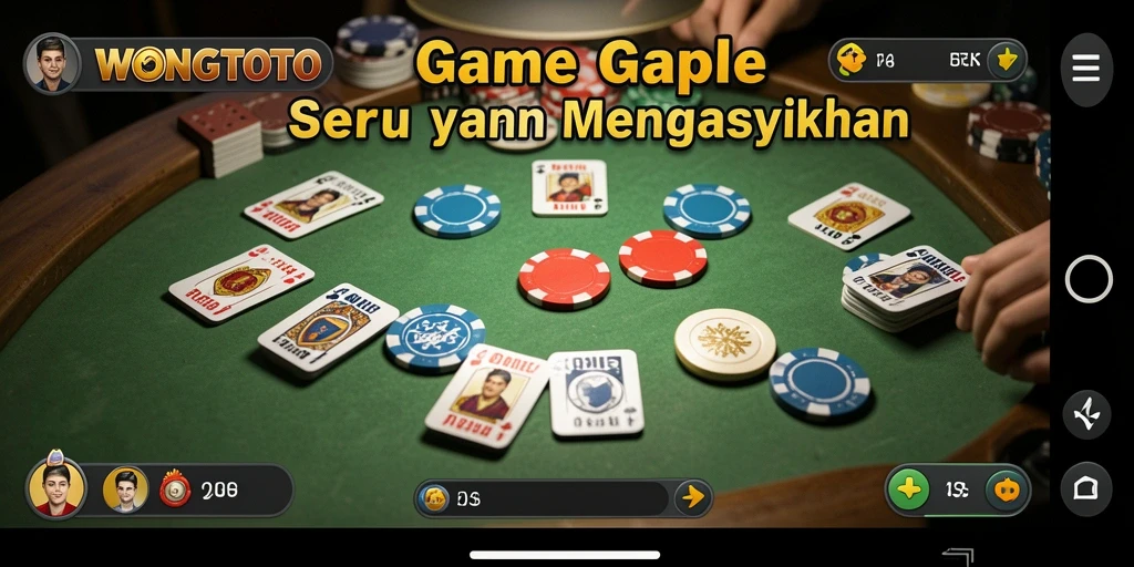 Tampilan gameplay Gaple yang menarik dan interaktif di WONGTOTO.